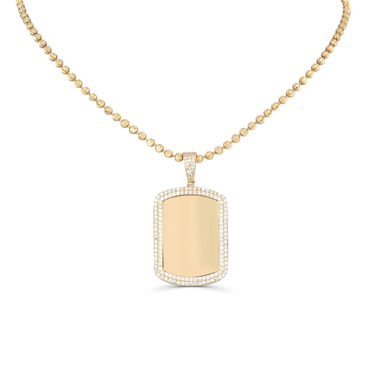 Customizable 14K Gold Chain and Pendant Set