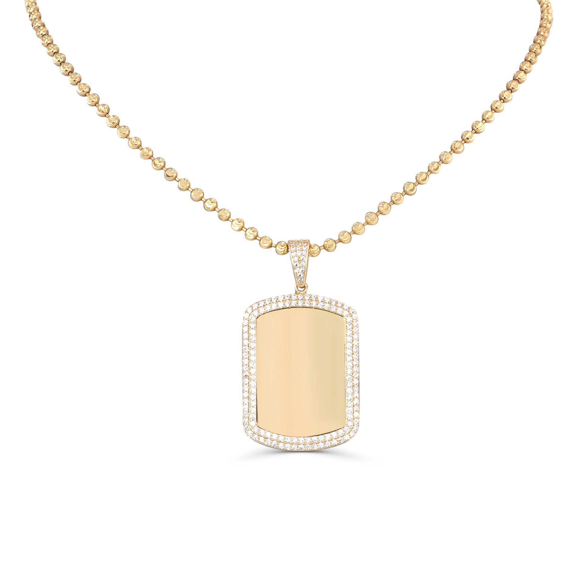 Customizable 14K Gold Chain and Pendant Set
