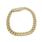 10K Gold- Iced Out Diamond Miami Cuban Bracelets (8mm) Fantastic NYC