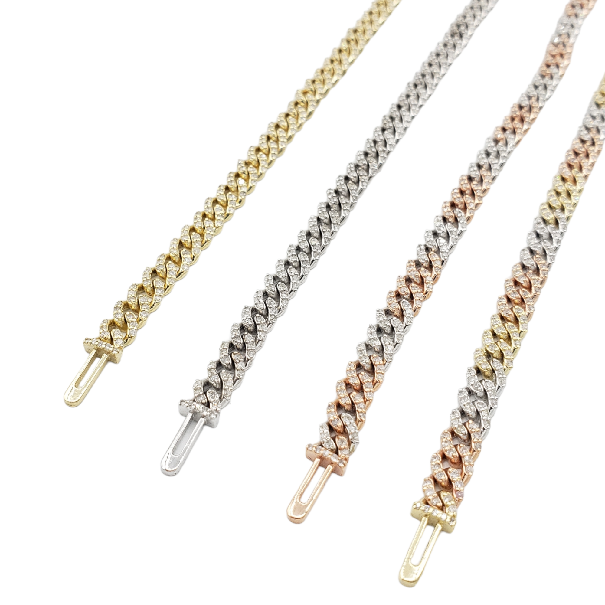 10K Gold- Iced Out Diamond Miami Cuban Bracelets(5mm) Fantastic NYC