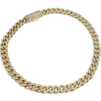 10K Gold- Iced Out Diamond Miami Cuban Bracelets (6mm) Fantastic NYC