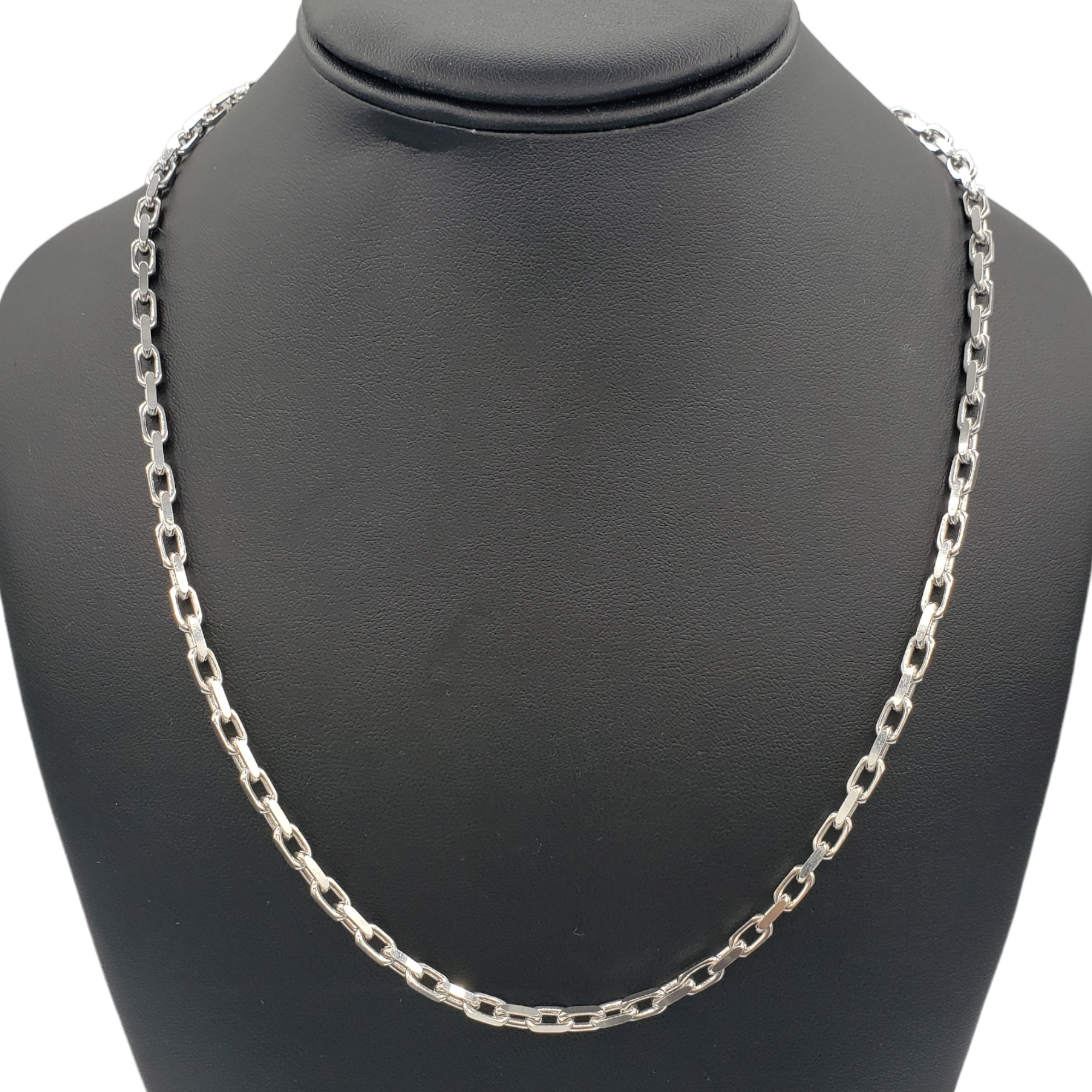14K Gold- Solid Hermes Link Chain (White Gold) Fantastic NYC
