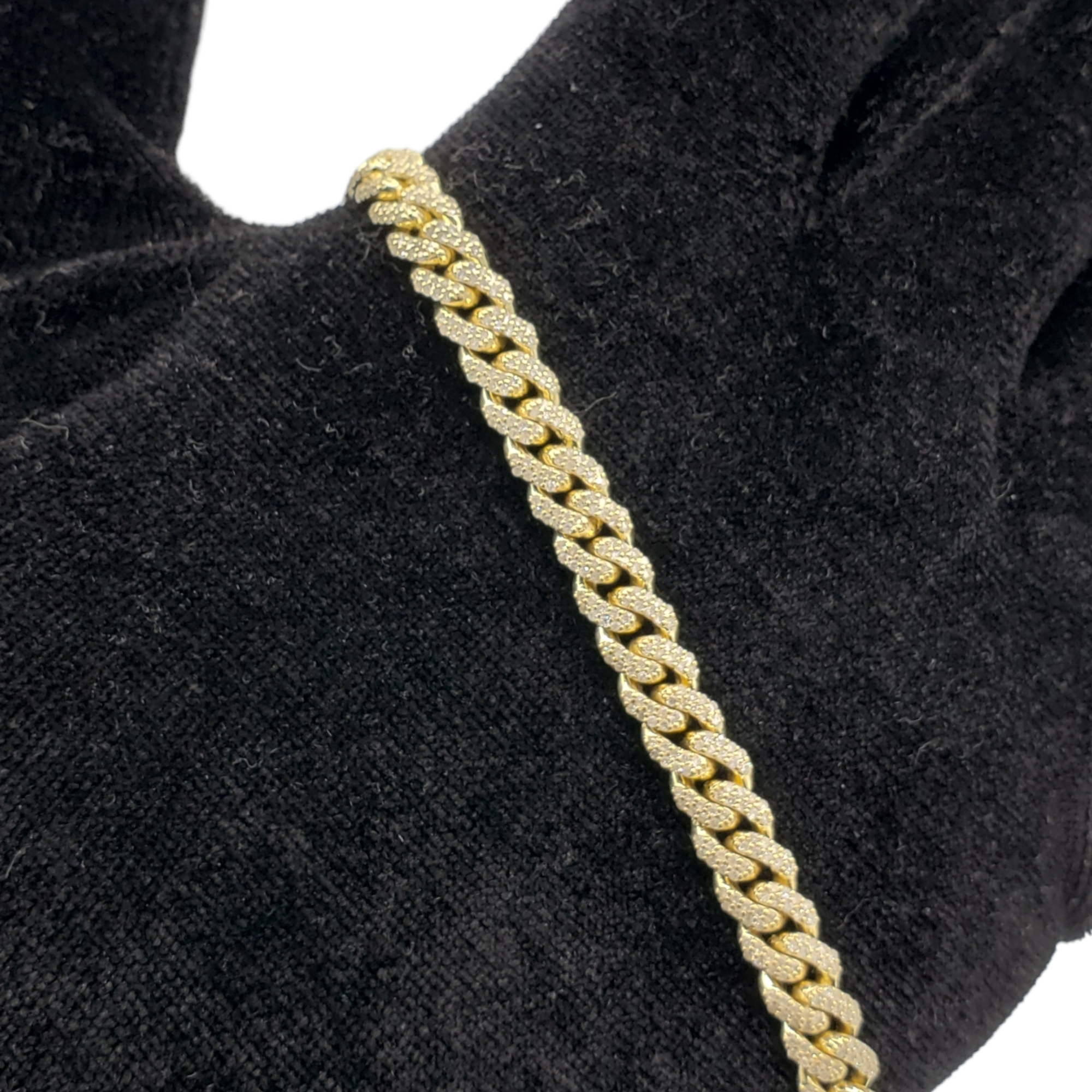 10K Gold- Iced Out Diamond Miami Cuban Bracelets (7mm) Fantastic NYC