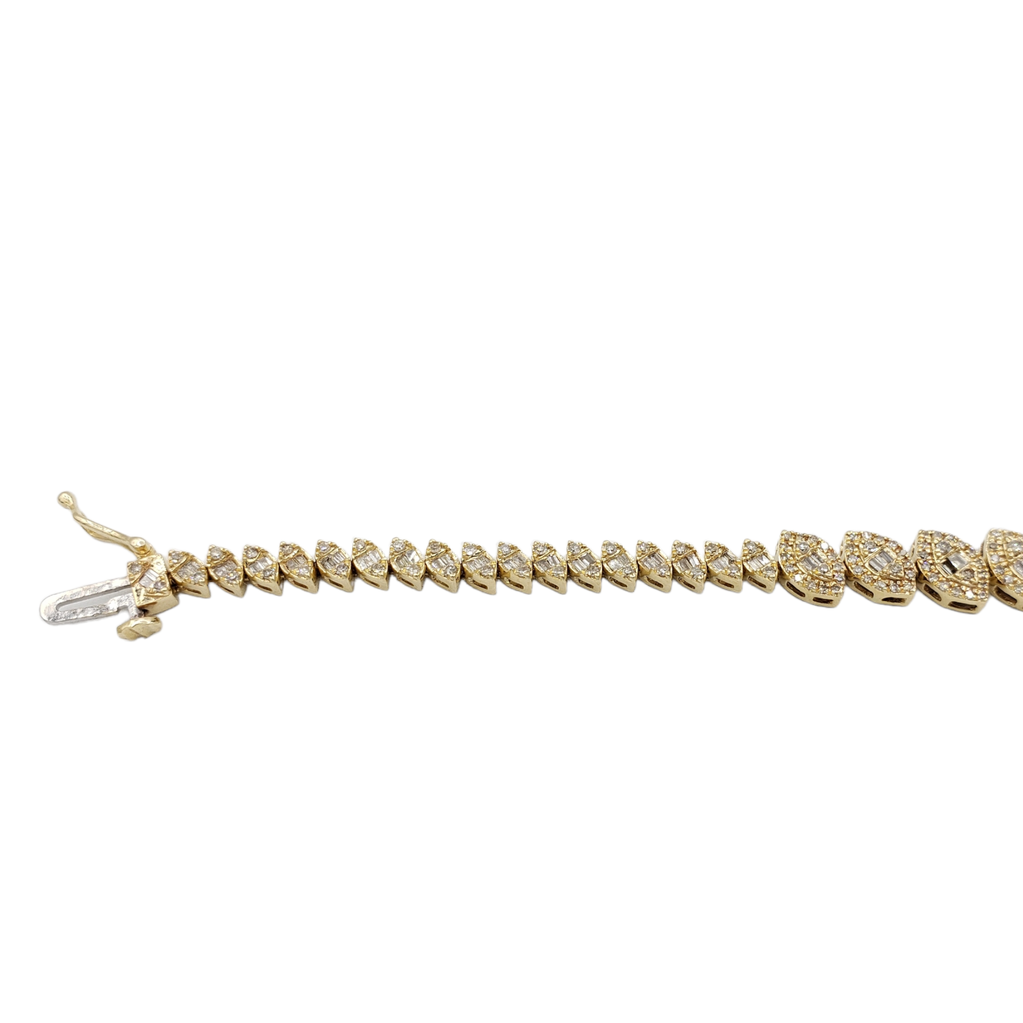 14k Baguette Evil Eye Bracelet #27530 Fantastic NYC
