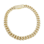 10K Gold- Iced Out Diamond Miami Cuban Bracelets (7mm) Fantastic NYC