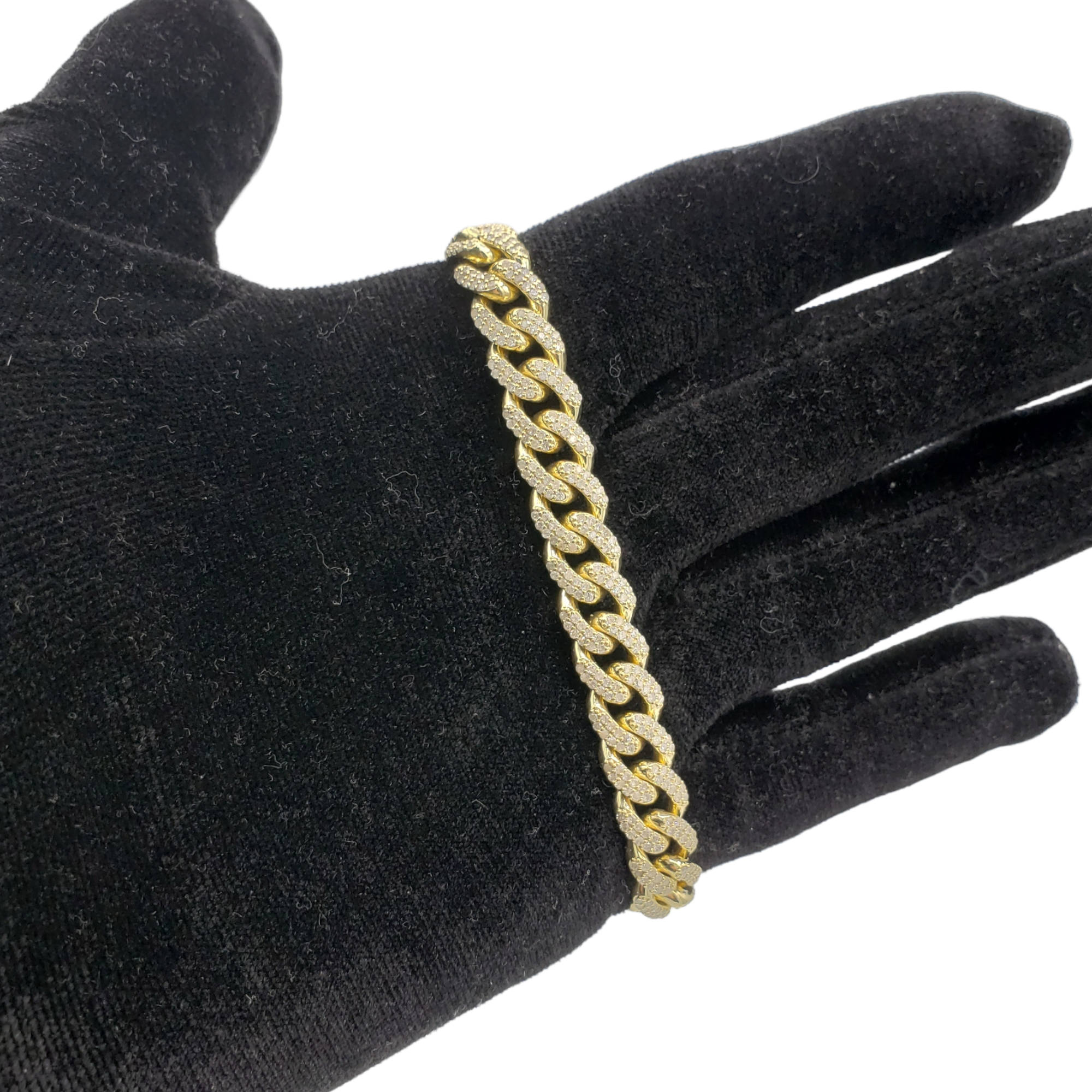 10K Gold- Iced Out Diamond Miami Cuban Bracelets (10mm) Fantastic NYC