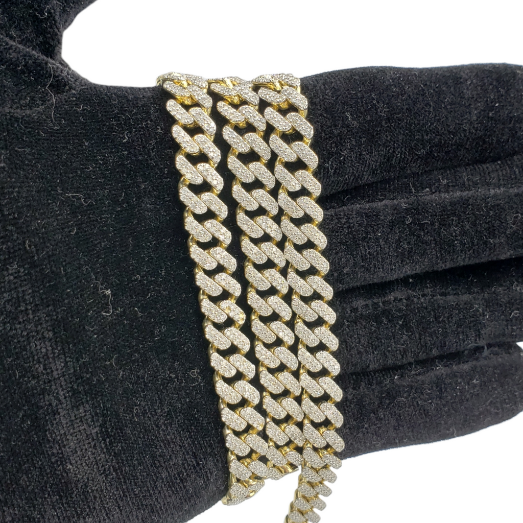 10K Gold- Iced Out Diamond Miami Cuban Chain (10mm) Fantastic NYC