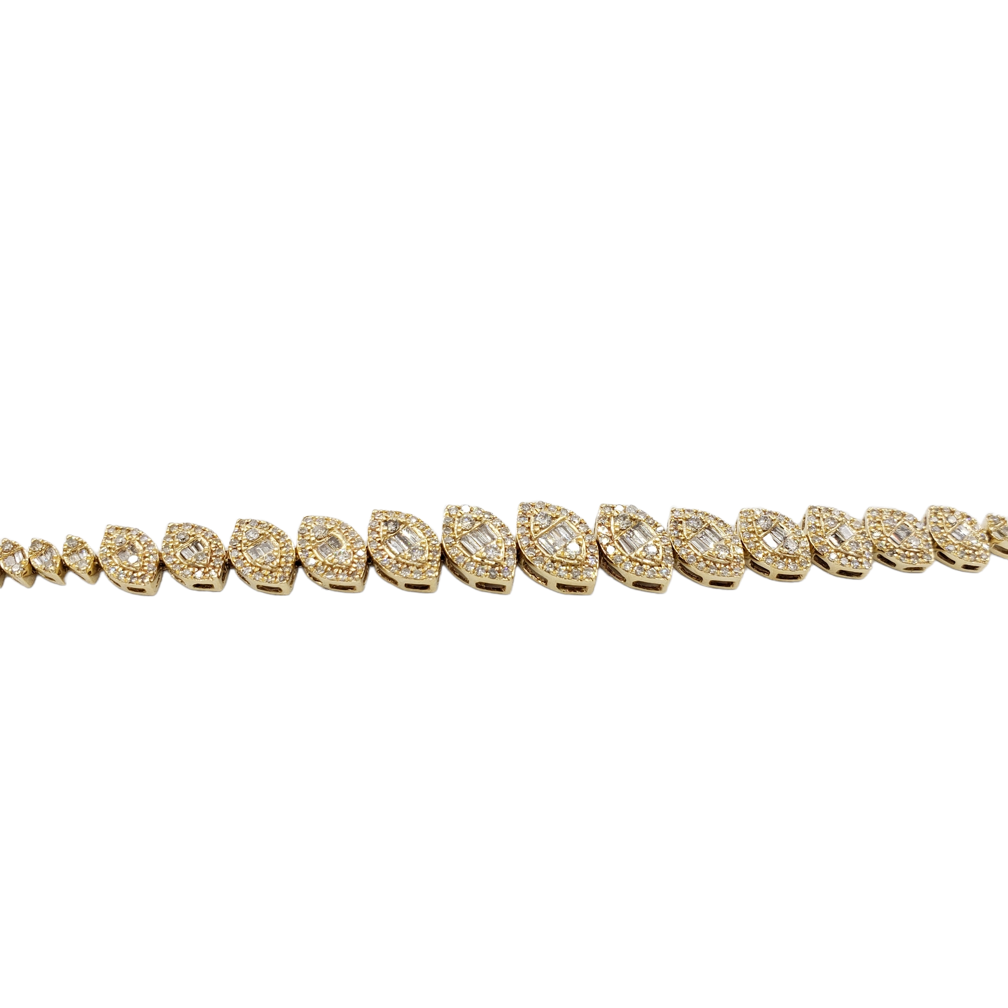 14k Baguette Evil Eye Bracelet #27530 Fantastic NYC