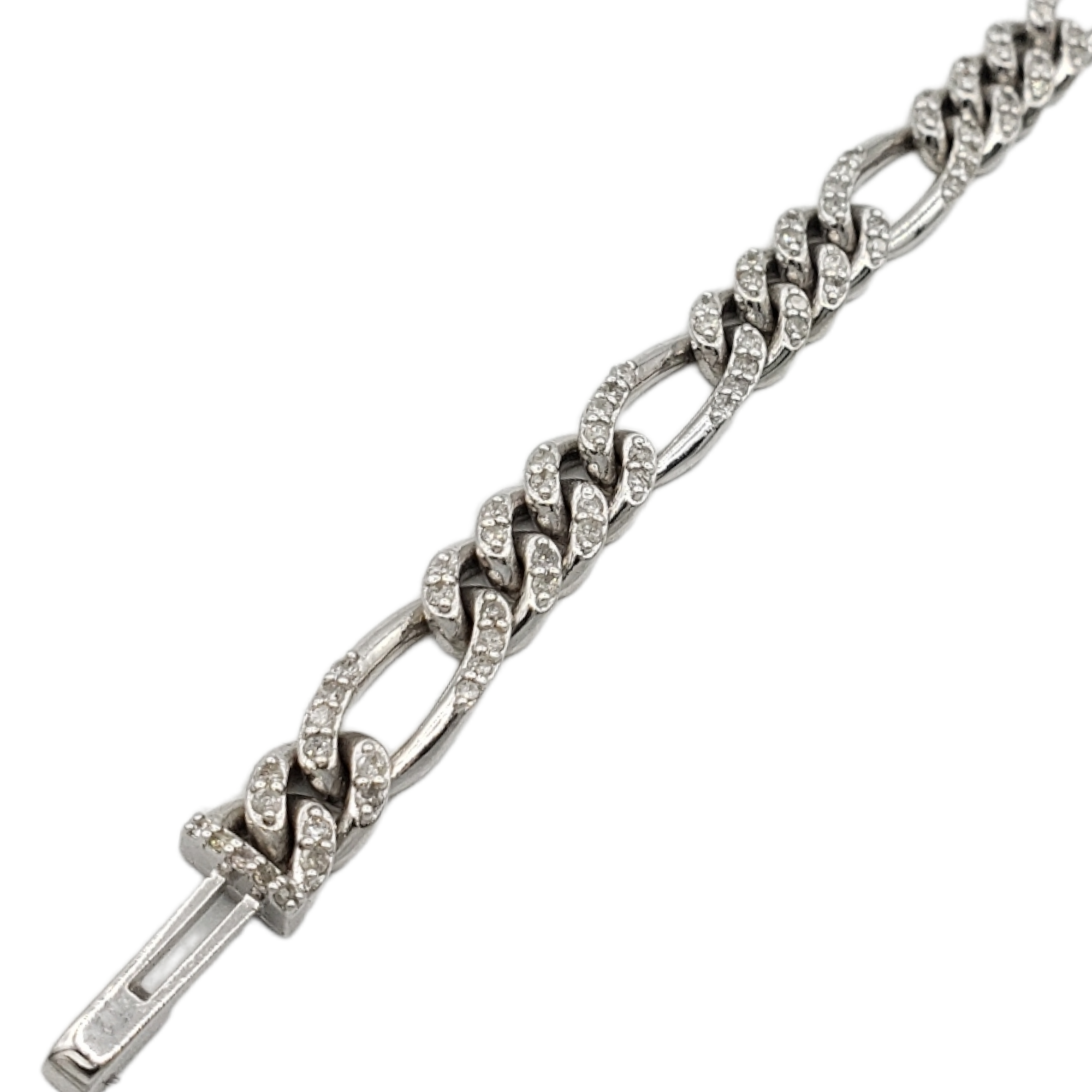 10K Gold- Iced Out Diamond Figaro Bracelets Fantastic NYC