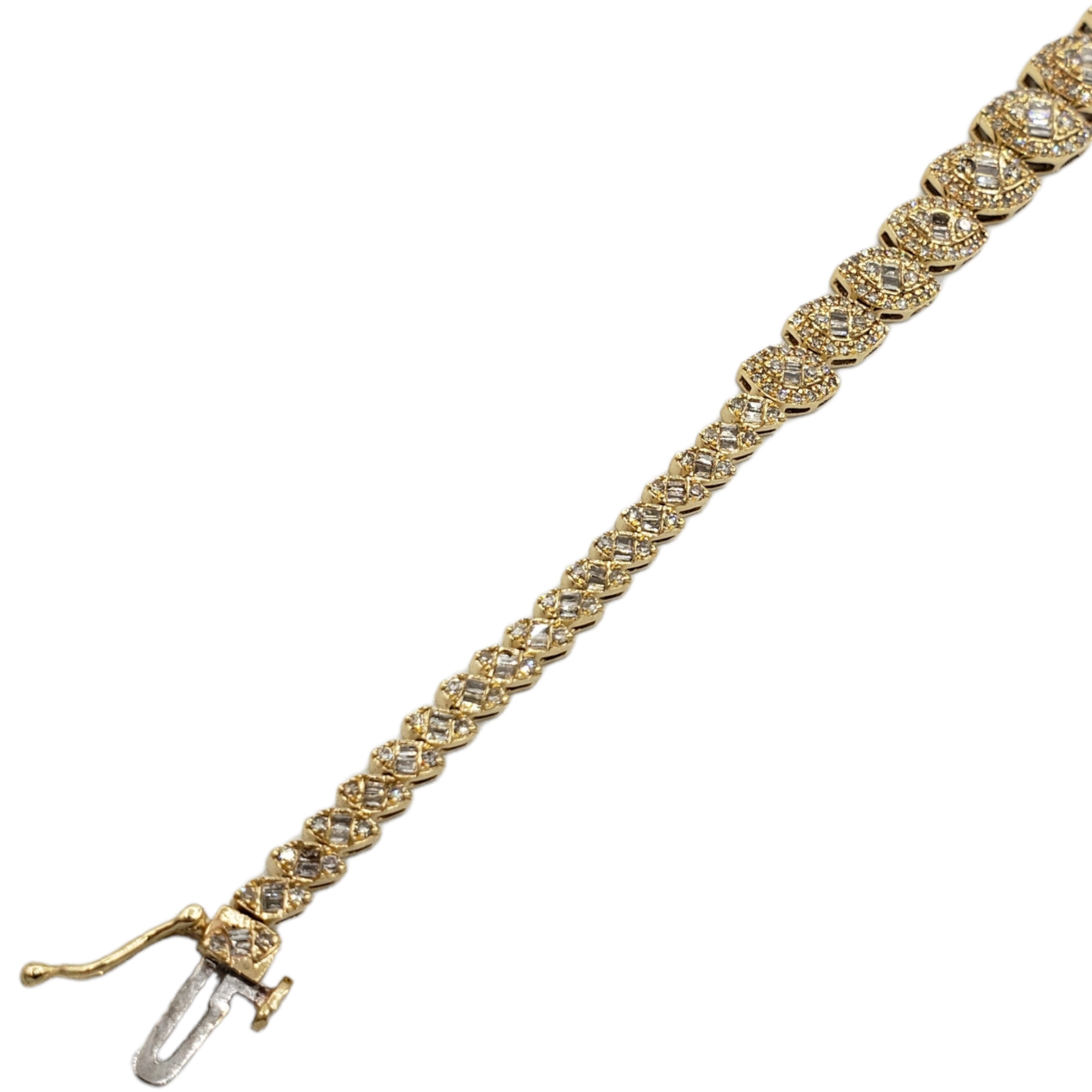 14k Baguette Evil Eye Bracelet #27530 Fantastic NYC