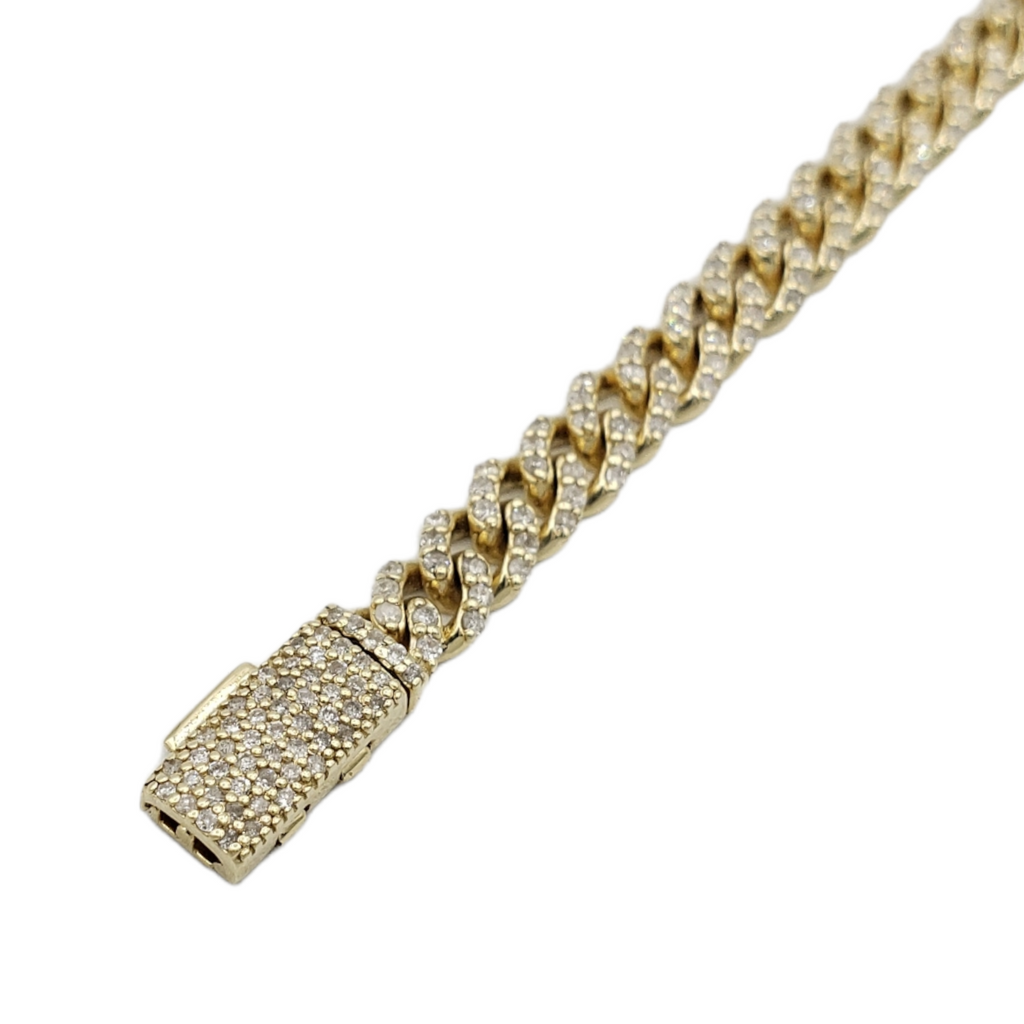 10K Gold- Iced Out Diamond Miami Cuban Bracelets(5mm) Fantastic NYC