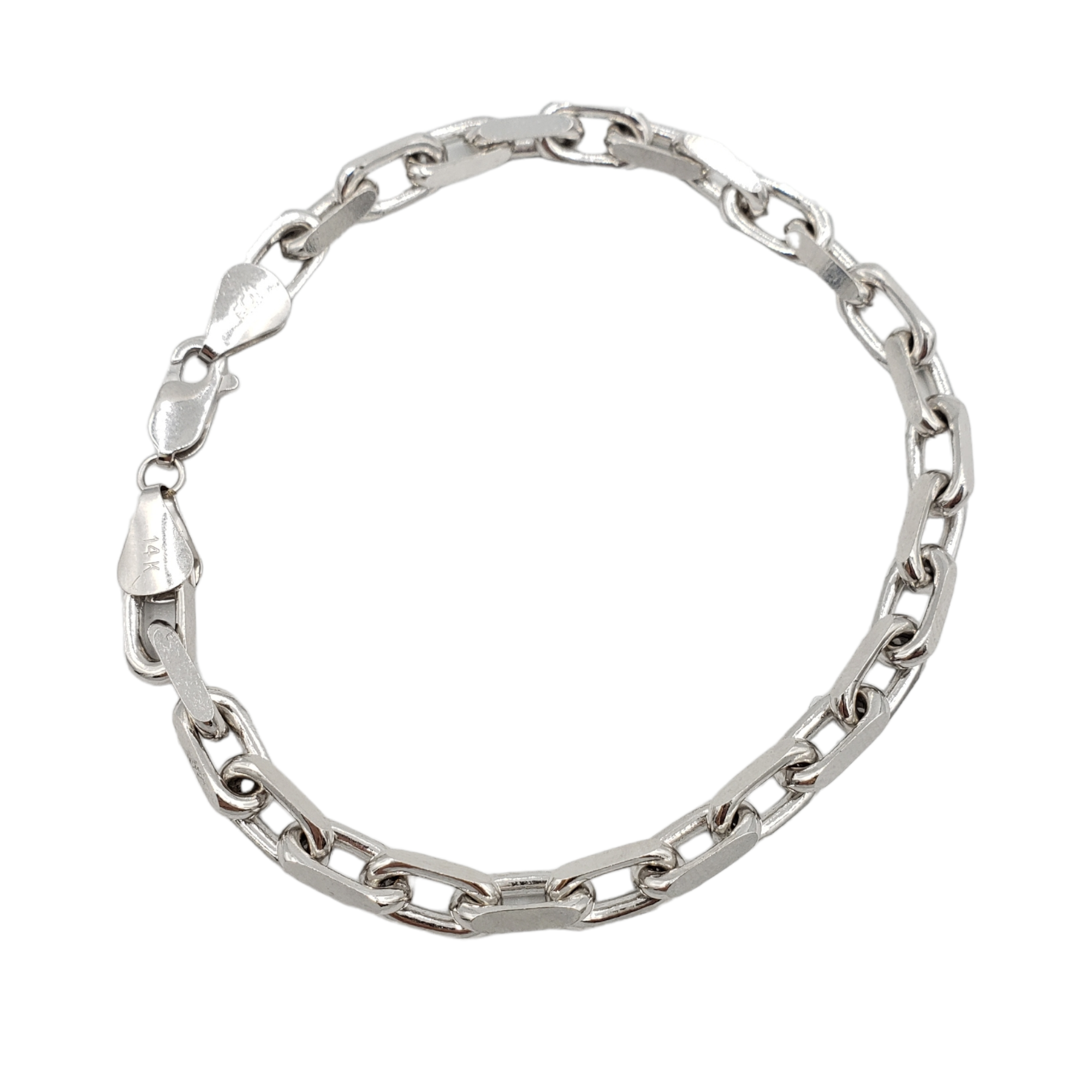 14K White Gold- Hermes Link Bracelet Fantastic NYC