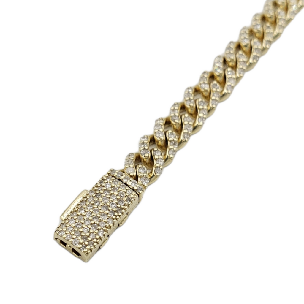 10K Gold- Iced Out Diamond Miami Cuban Bracelets (6mm) Fantastic NYC