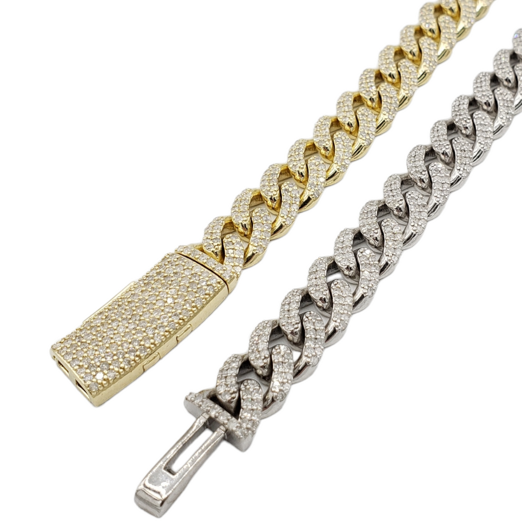 10K Gold- Iced Out Diamond Miami Cuban Chains (10mm) Fantastic NYC