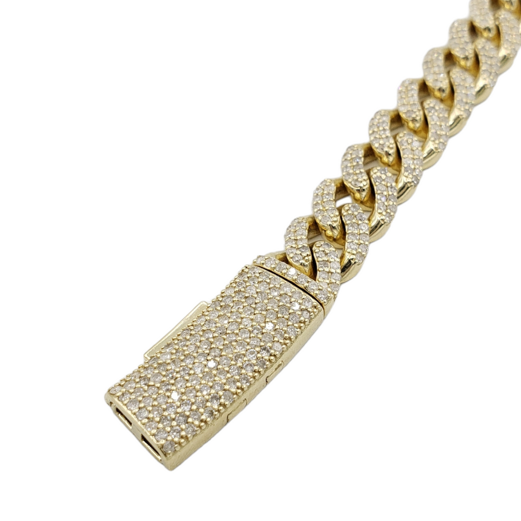 10K Gold- Iced Out Diamond Miami Cuban Chains (10mm) Fantastic NYC