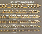 10K Gold Classic Figaro Chain Fantastic Jewelry NYC