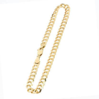 Cuban Link Anklet Bracelet in 14K Gold