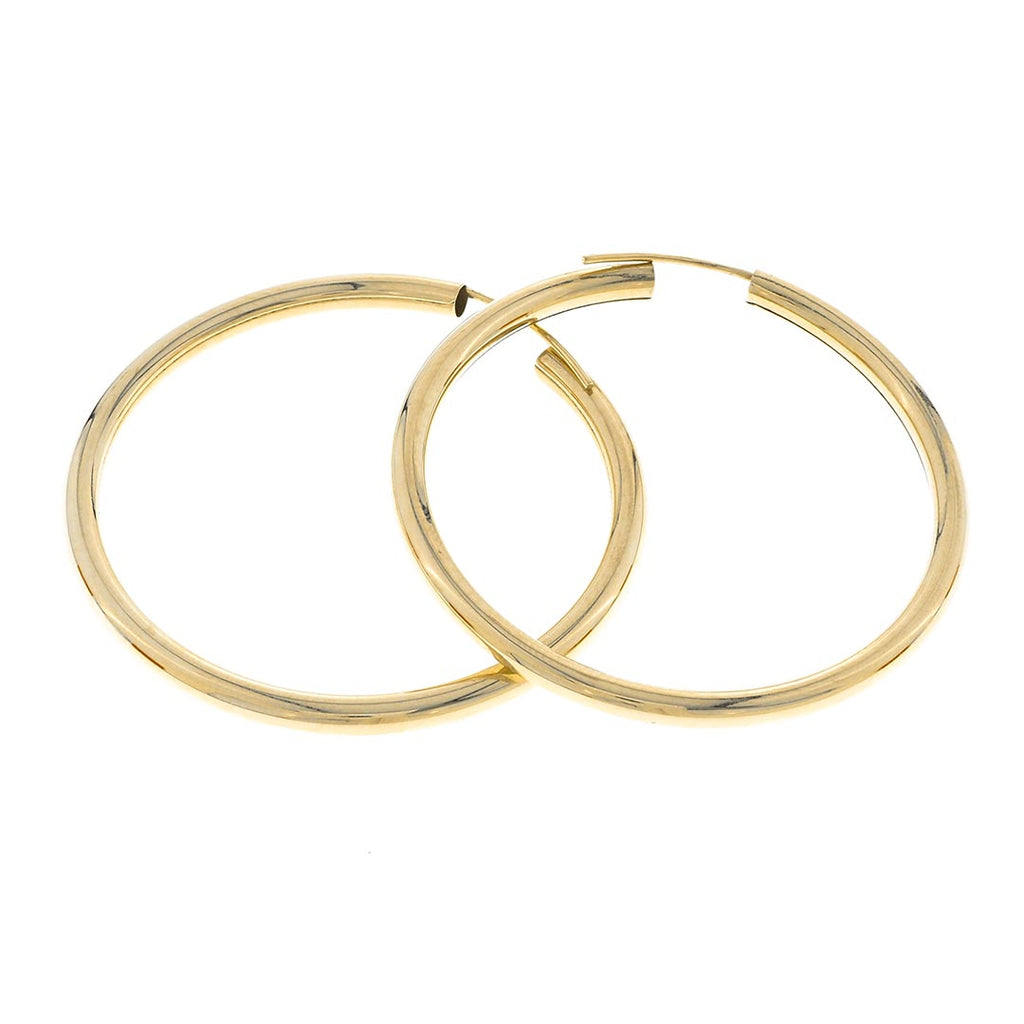 Round Endless Hoop Earrings | Kids Ladies Child | 14K Gold - Fantastic Jewelry NYC