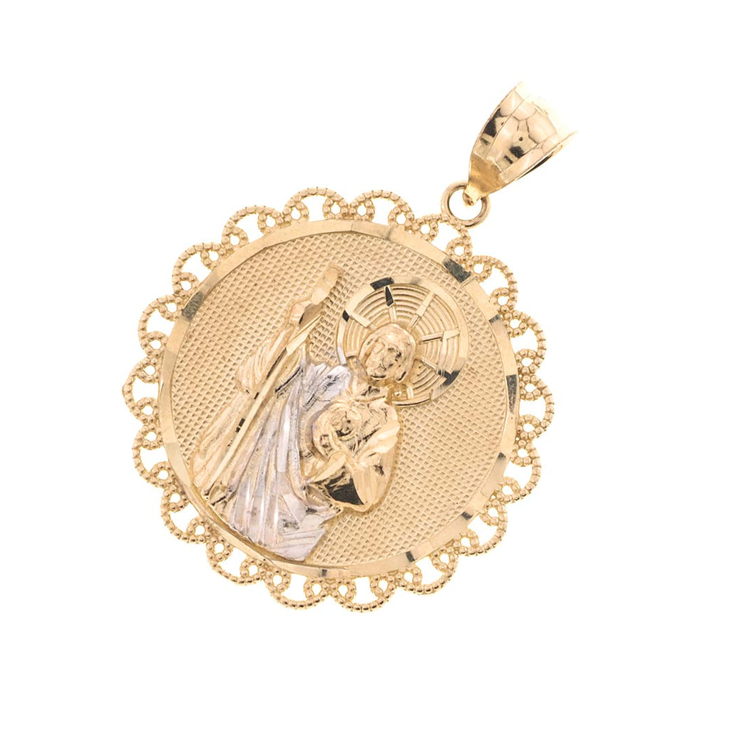 Saint Judas Medallion Pendant | 14K Gold - Fantastic Jewelry NYC