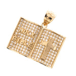 Sacred Symbolism Meets Elegance: Holy Bible Cross Pendant in 14K Gold
