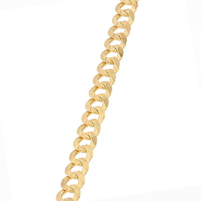 Cuban Link Anklet Bracelet in 14K Gold