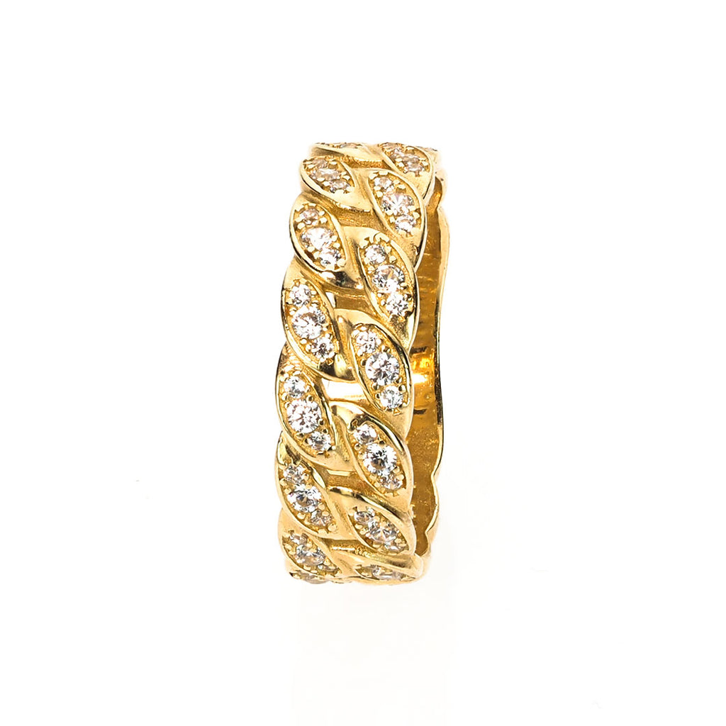 14K Gold Cuban Link Ring