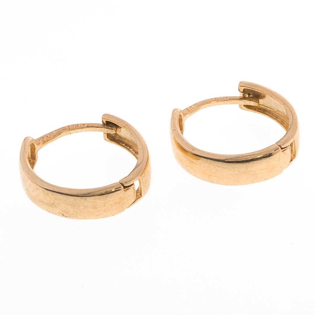 Basics Huggie Hoop Earrings 14K Gold