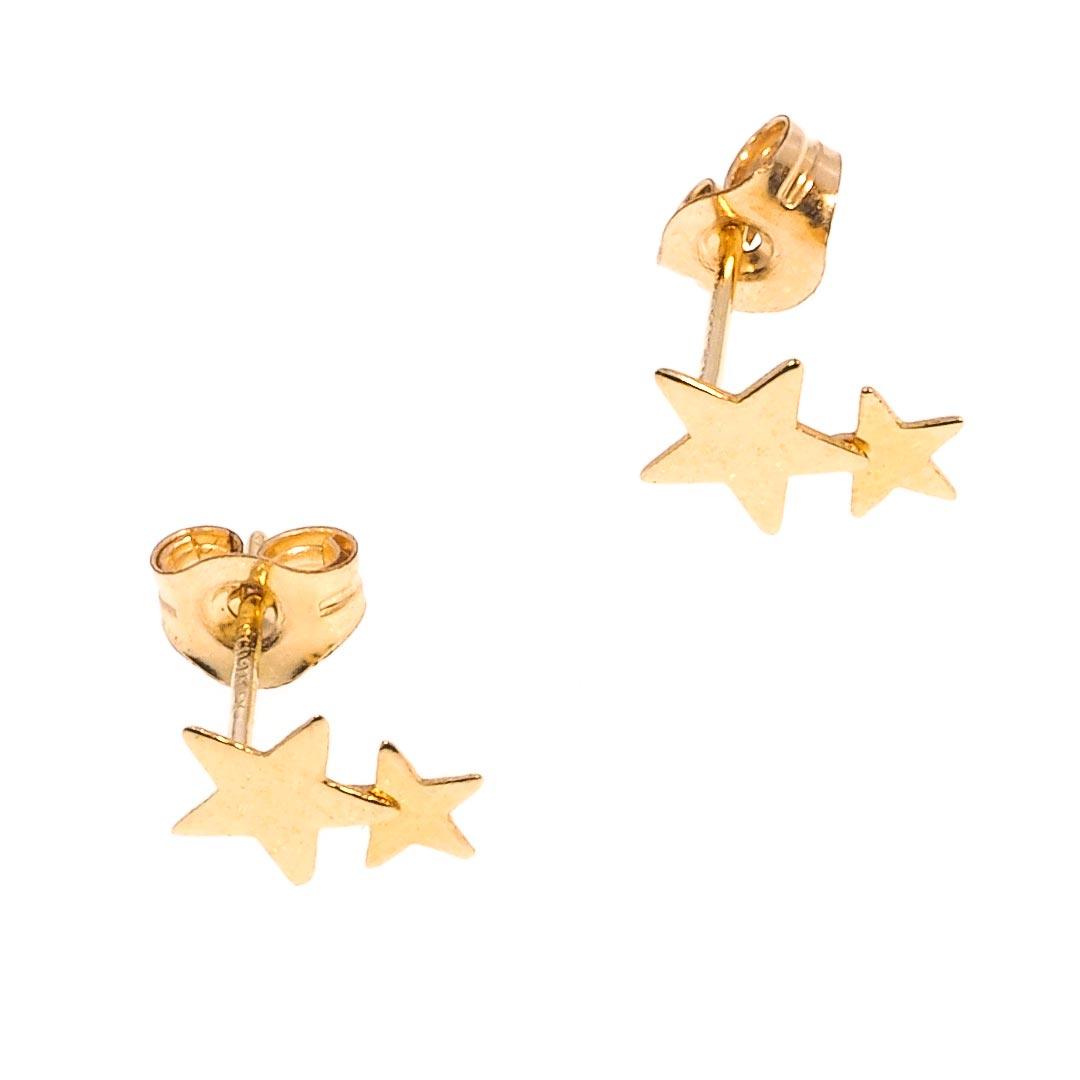 Double Star Stud Earrings