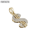 10k Gold Diamond Cash Sign Pendant #17463