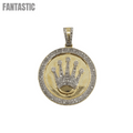 10k Gold Diamond Crown Pendant #19856