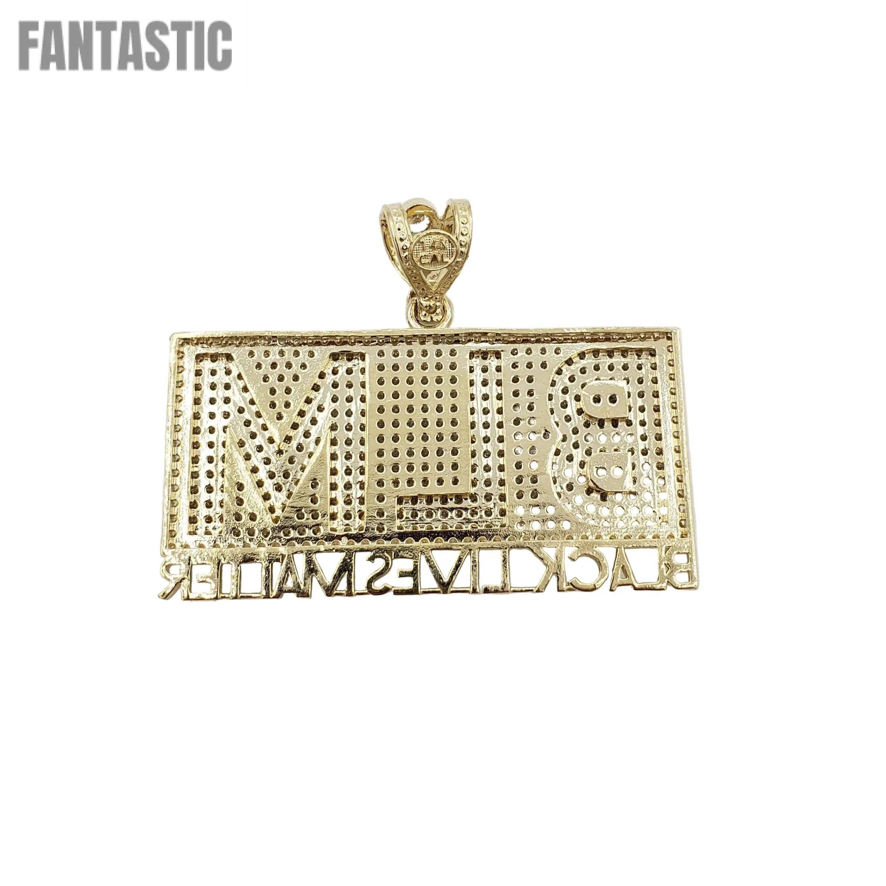 14K Gold- BLM Pendant Fantastic Jewelry NYC