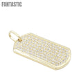 Colgante de chapa de oro de 14K con circonita cúbica