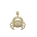 Colgante de cangrejo de oro de 14 quilates