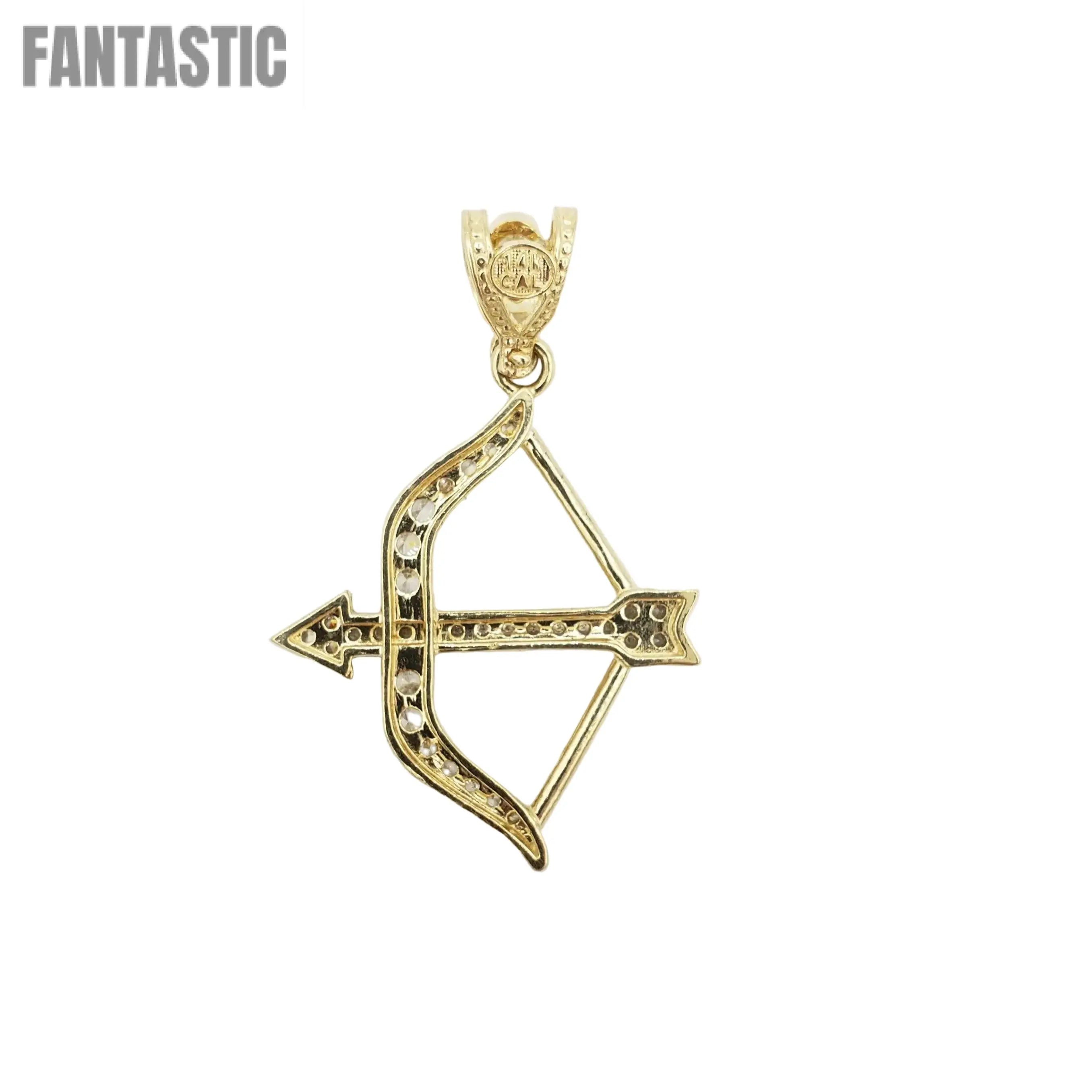 14K Gold- Crossbow Pendant Fantastic Jewelry NYC