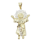 14K Gold- Divino Niño White Gold Trim Pendant Fantastic Jewelry NYC