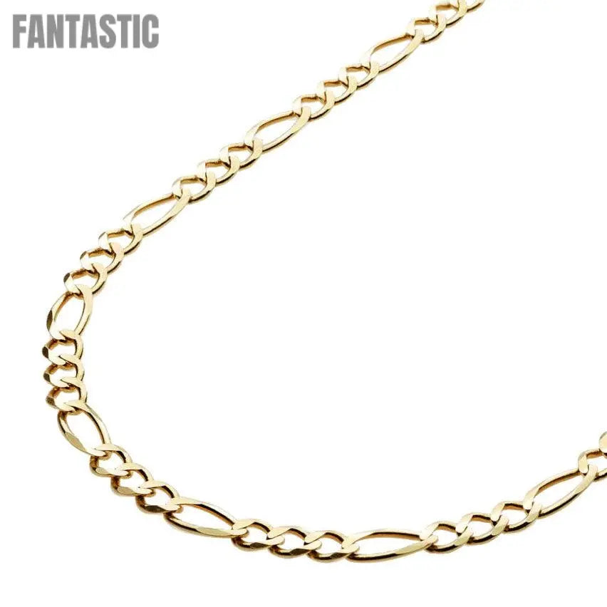 Exquisite 14K Gold Figaro Chain