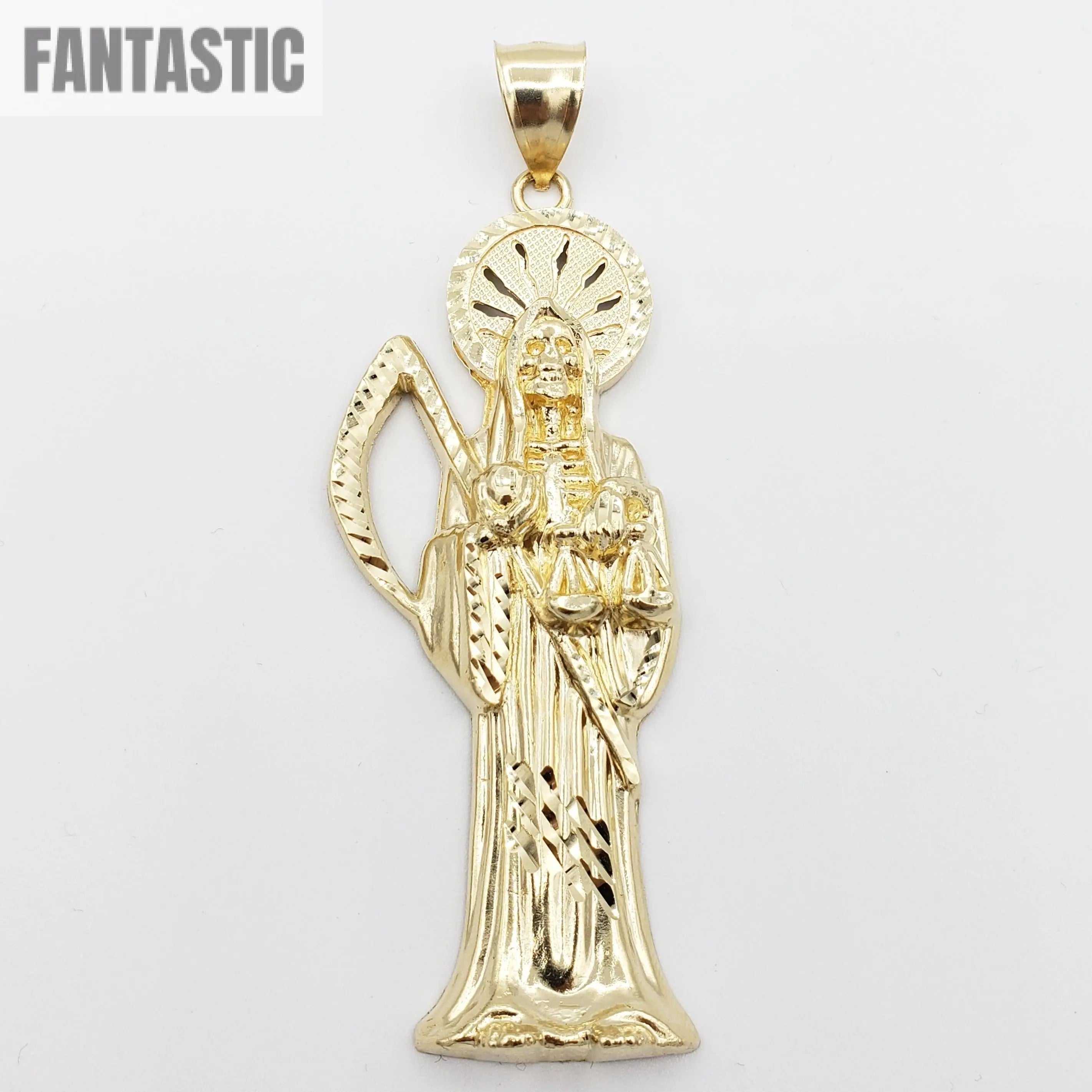 14K Gold- Grim Reaper Pendant Fantastic Jewelry NYC