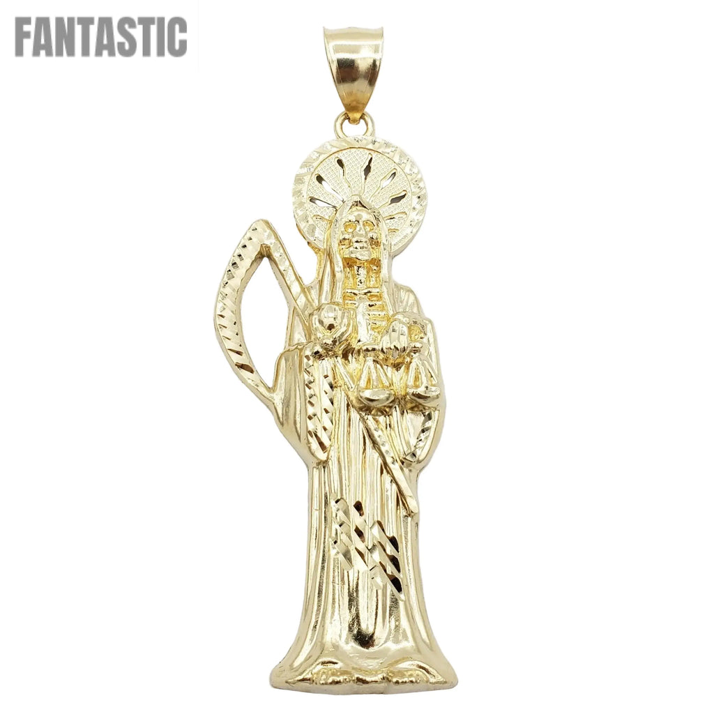 14K Gold- Grim Reaper Pendant Fantastic Jewelry NYC