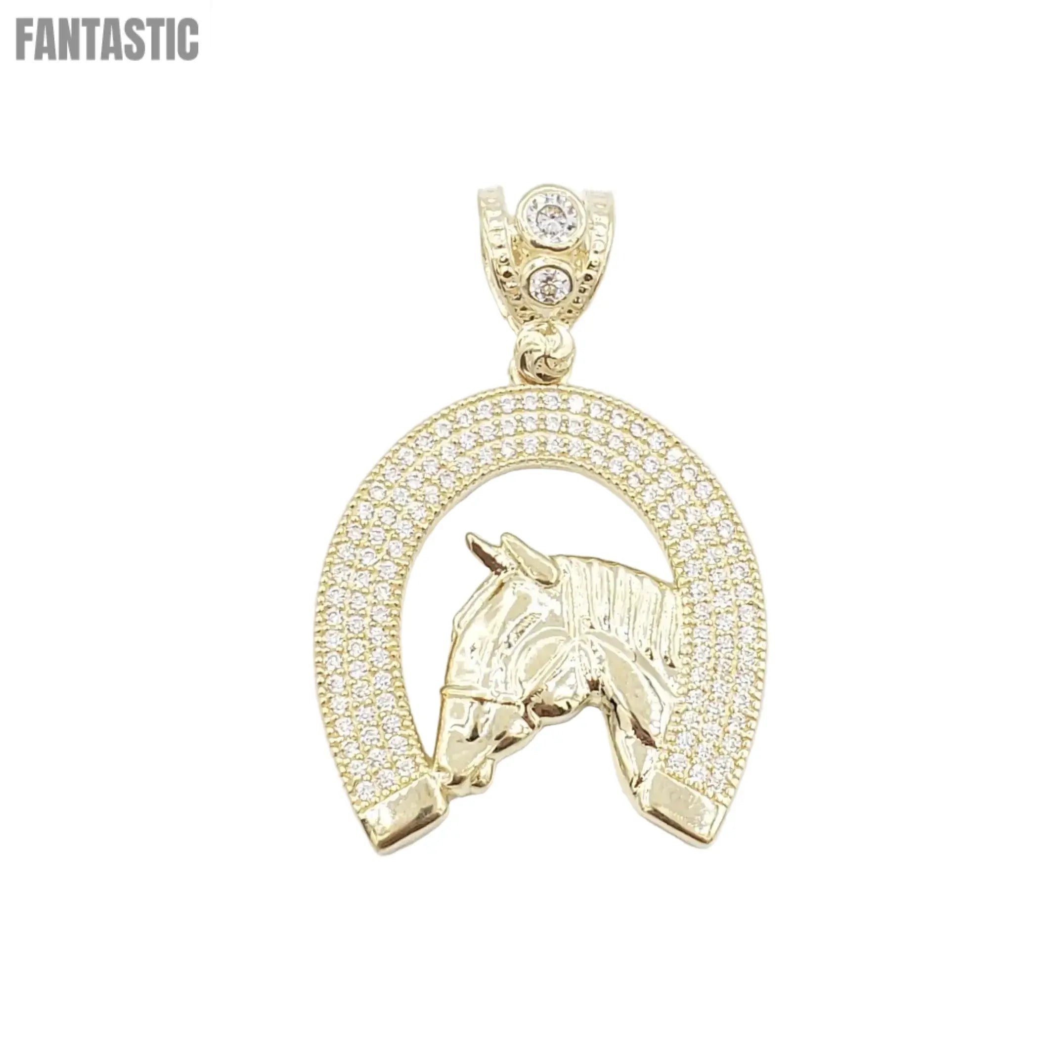 14K Gold- Horseshoe Pendant Fantastic Jewelry NYC