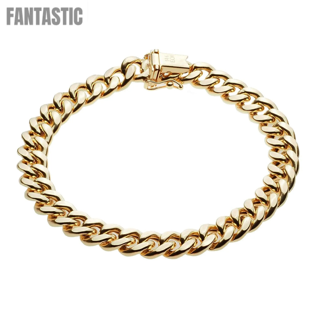 14K gold Miami Cuban Link bracelet 6.5mm to 22.5mm