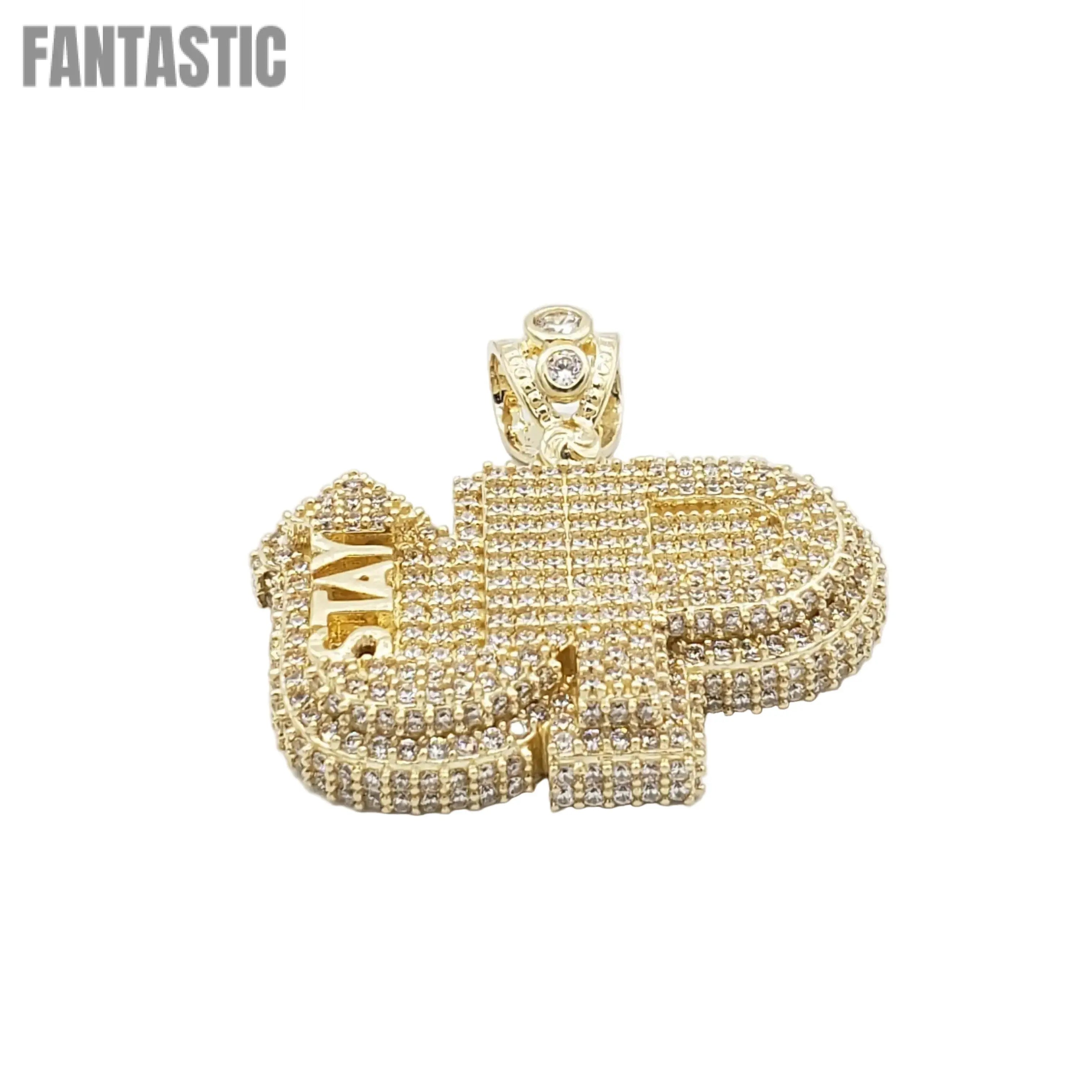 14K Gold- "STAY UP" Pendant Fantastic Jewelry NYC