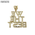 Colgante de oro de 14 quilates - "WE THE BEST"