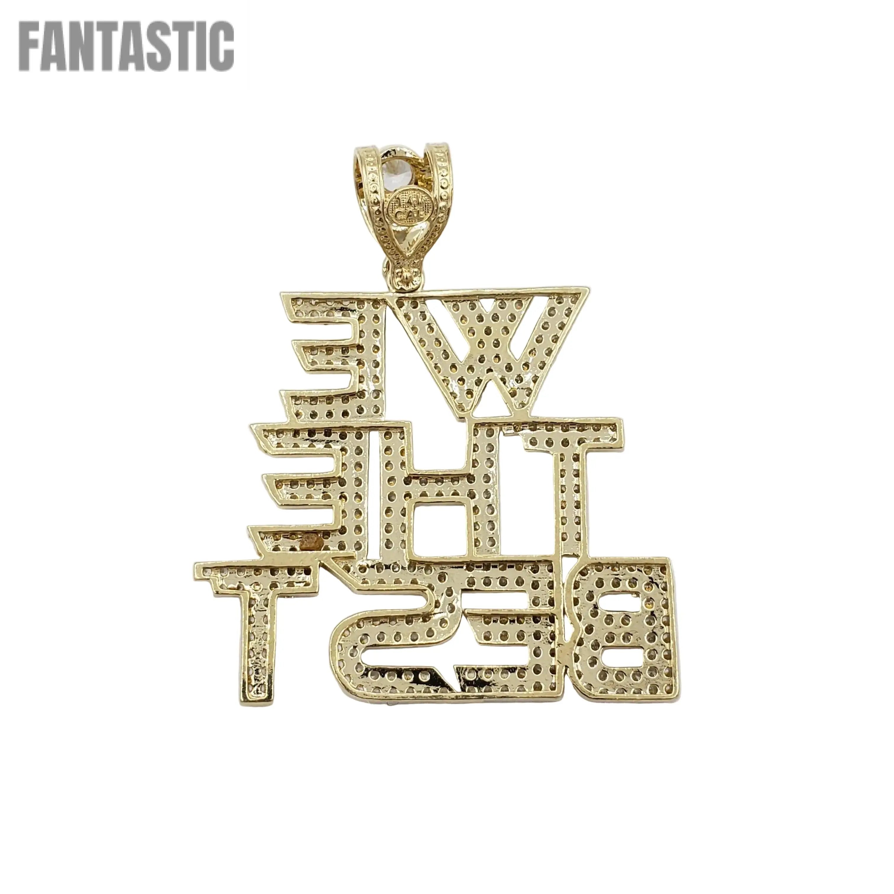 14K Gold- "WE THE BEST" Pendant Fantastic Jewelry NYC