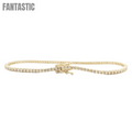 Brazalete de tenis con diamantes de 1,5 mm y oro de 14k #25592