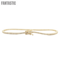 Pulsera tenis de oro de 14k con diamantes de 2 mm #25893