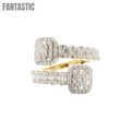 Anillo de oro de 14k con diamantes talla baguette de 1,18 quilates #23846