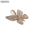 Mariposa de diamantes talla baguette de 14k con 2.56 quilates de diamantes #24069