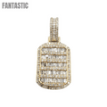 Dije de perro con diamantes baguette de 14k con 1,84 quilates de diamantes #23620