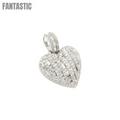 Corazón con diamantes baguette de 14k con 1,92 quilates de diamantes #21727