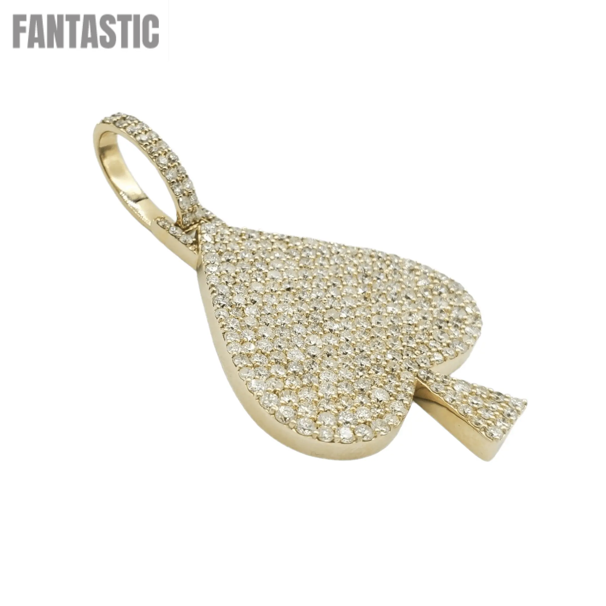 14k Diamond Ace of Spades With 5.83 Carats Of Diamonds #21218 - Fantastic Jewelry NYC LLC